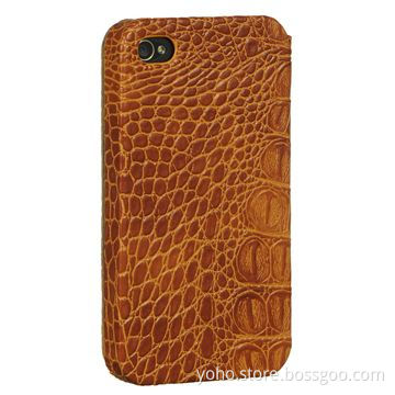 Case for iPhone 4/4S, Made of PC, Pure white Leather Materials, Any Colors and Logos Available